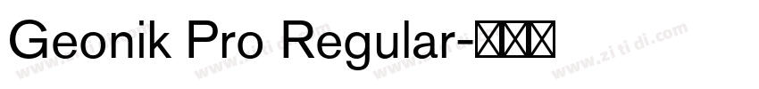 Geonik Pro Regular字体转换